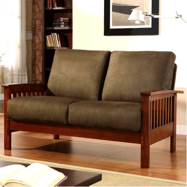 Craftsman Mission Morris Hardwood Loveseat